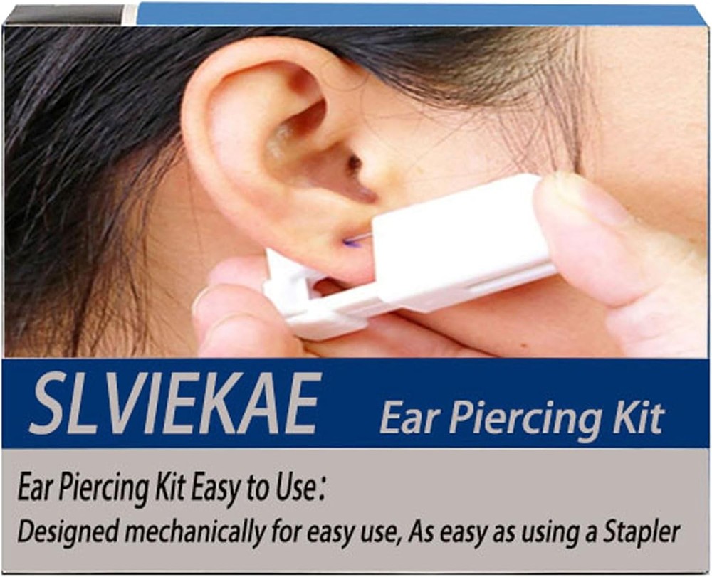 4 Pack Ear Piercing Gun Kit, Disposable with Silver 5mm