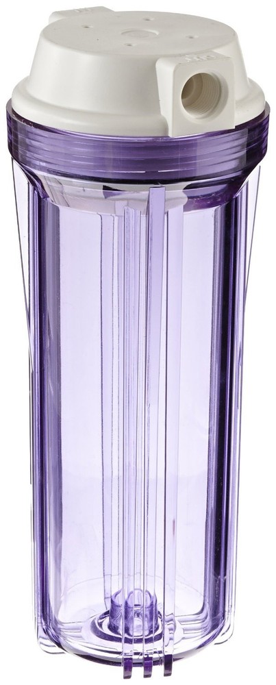 Hydronix HF2 Clear Standard 10 x 2.5 Inch Water Filter Housing (1/2 NPT)