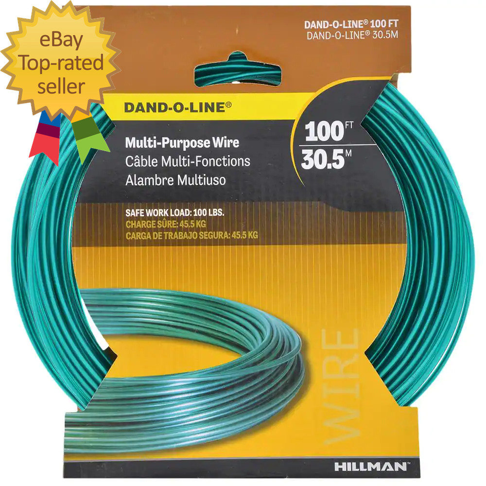 100 Ft. 100 Lb. 14-Gauge Plastic-Coated Galvanized Wire