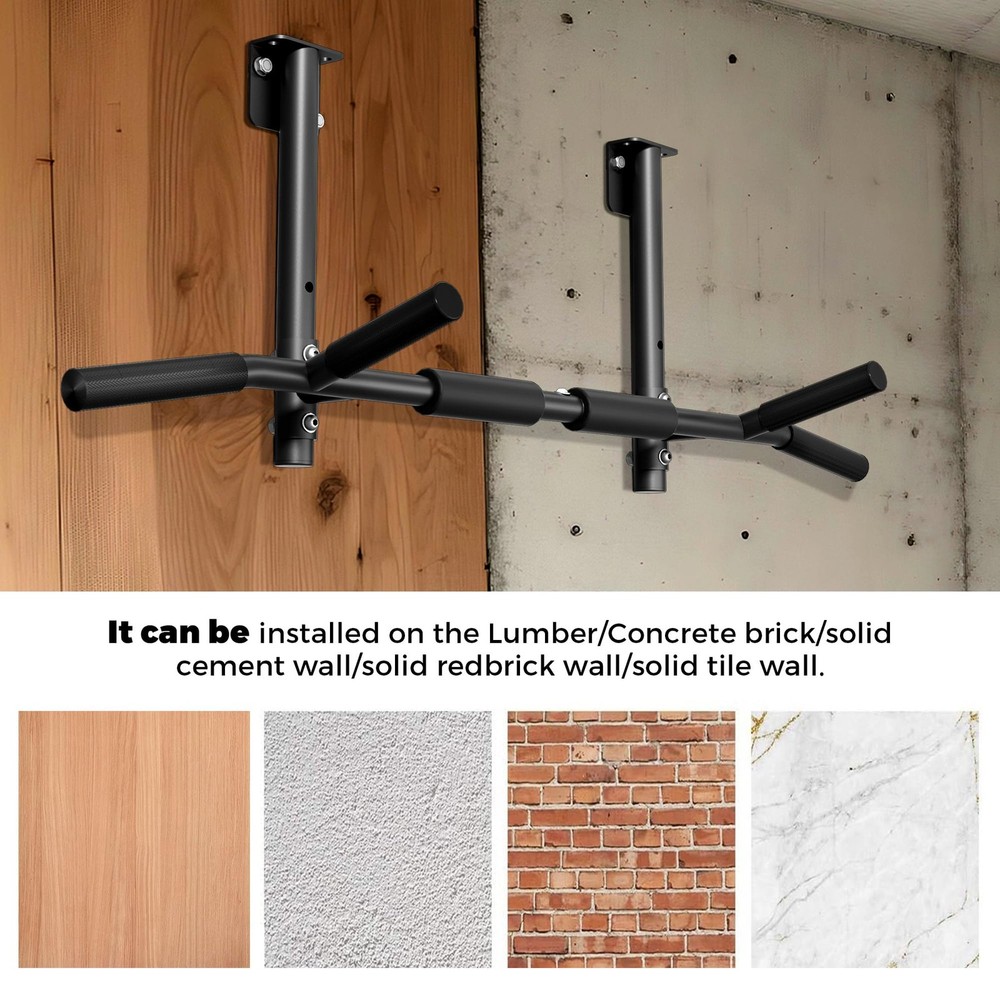 Joist Mounted Pull Up Bar,42" Wide Bar Ceiling Mount Chain Up Bar Adjustable ...