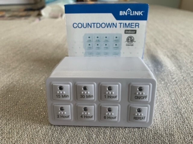 BN LINK SMART COUNT DOWN TIMER  120 VOLT 15 AMP INDOOR WALL TIMER