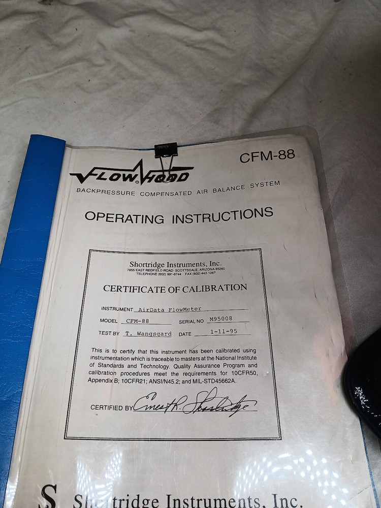 Shortridge CFM-88 AIRDATA FLOW METER