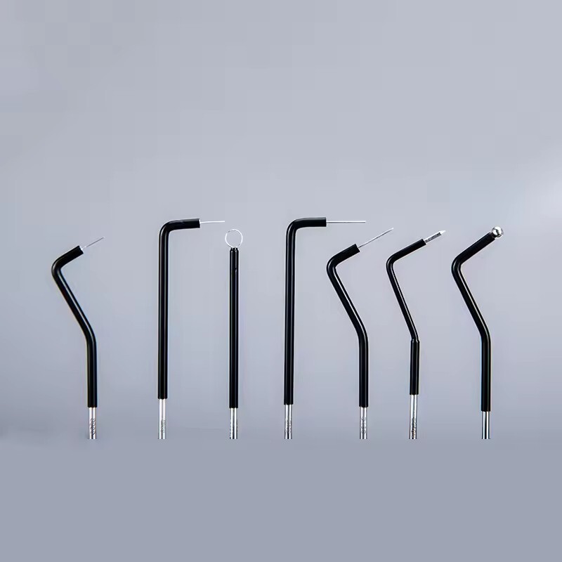 7-Piece Dental Electrodes Set with Reusable Tips (Black) ne
