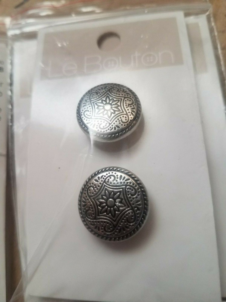 100pack Metal Buttons Shank Antique Silver 19mm bulk