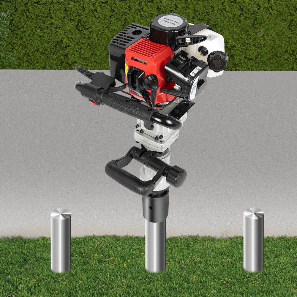 32.7CC Gas-Powered T Post Driver Fence Post Driver Gasoline Push Pile 2-Stroke