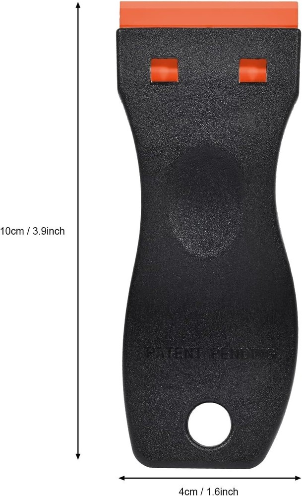 Safe Non-Scratch Plastic Razor Scraper Tool - 1.5" with 10 Replacement Blades