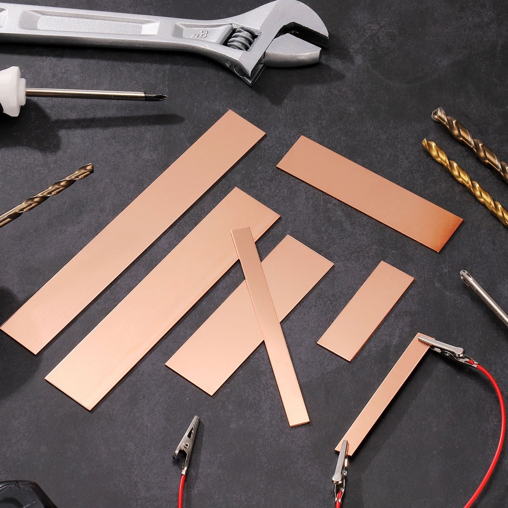 20x180mm Pure Copper Anode Sheet, 5 Pack 99.995% Pure Copper Electrode Plates