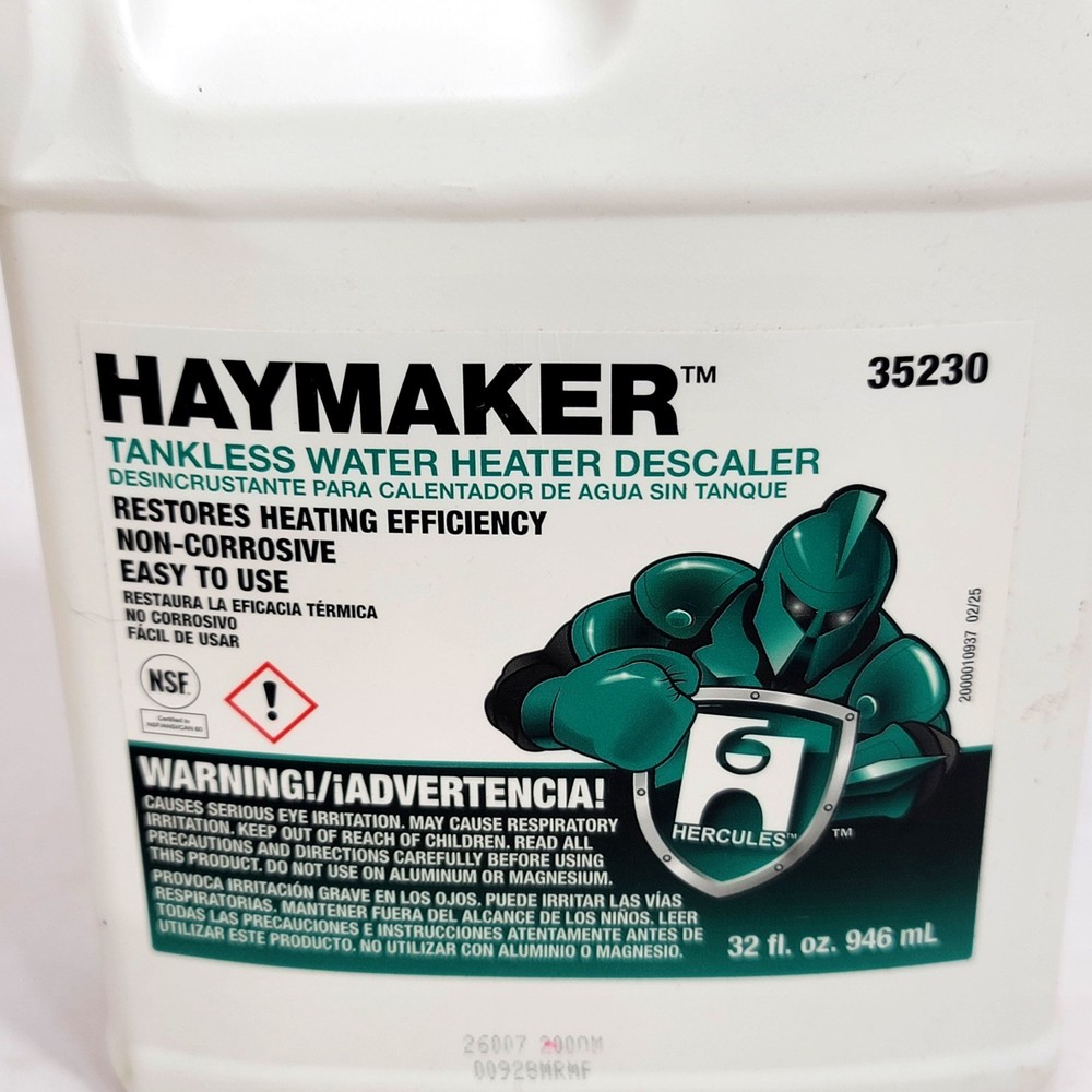 Haymaker Tankless Water Heater Descaler 32 fl. oz. 946ml Hercules 35230