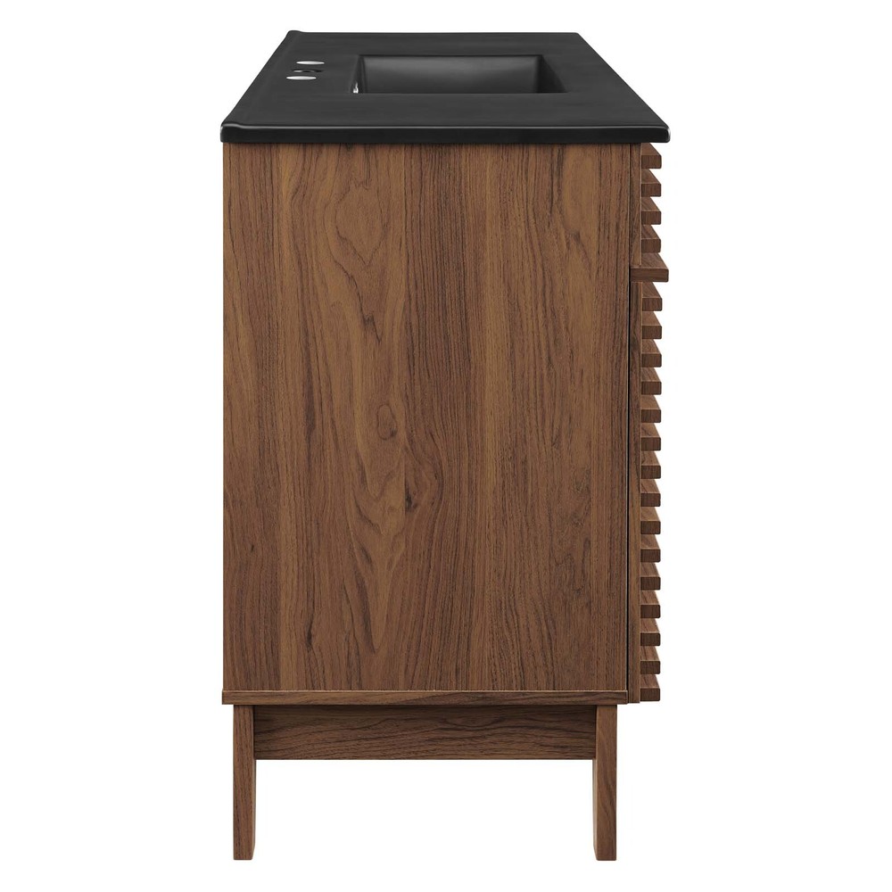 Modway Render 48" Single Bathroom Vanity in Walnut Black