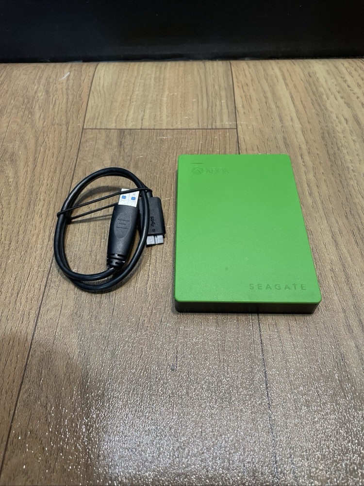 Xbox Seagate 2TB External Hard Drive Green (Untested)