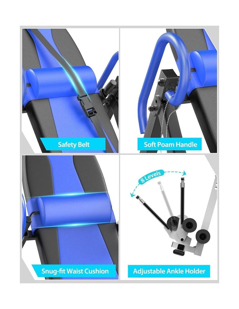 YOLEO Gravity Inversion Table for Back Pain Relief 2026 New Inversion Table w...