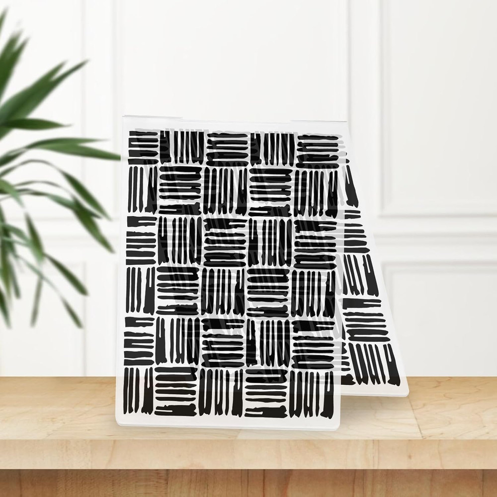 Stripe Embossing Folder, Wood Stick Background Embossing Folder for Card Making,