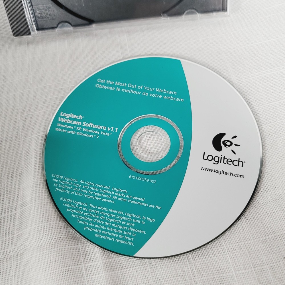 Logitech Webcam Software v1.1 Windows XP Vista 7 2009 Disc CD-Rom Driver