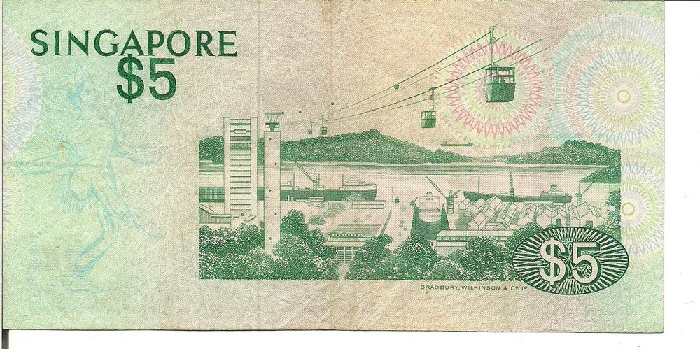 SINGAPORE, 5 DOLLARS, P#10, ND(1976)