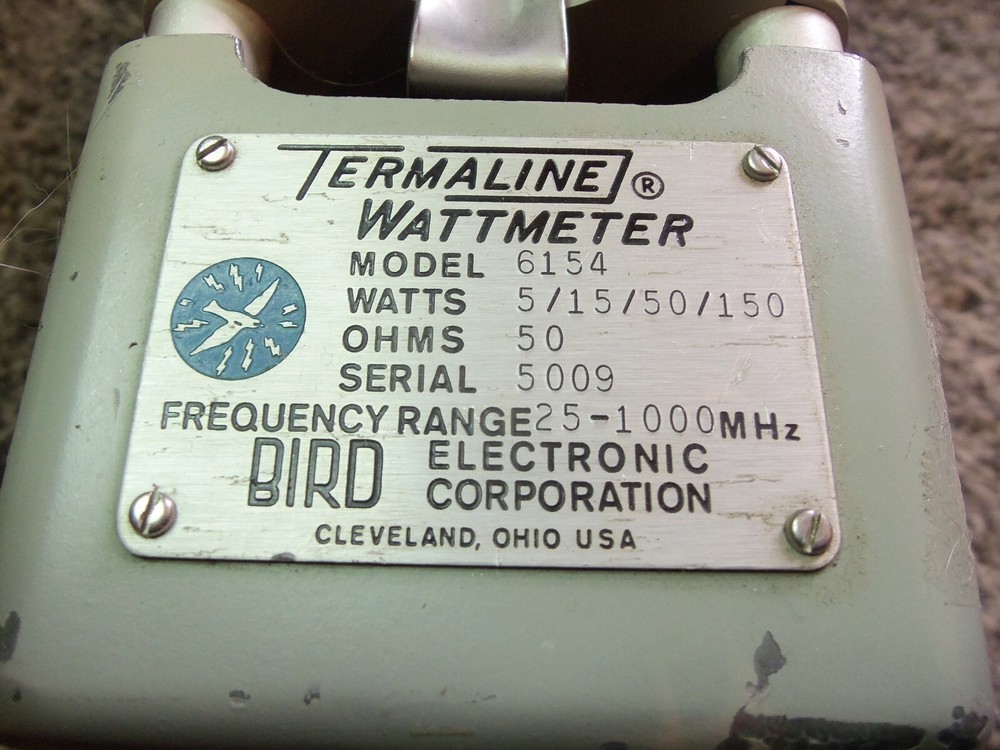 Bird 43 6154 Thruline Wattmeter 150W Termaline Dummy Load Resistor