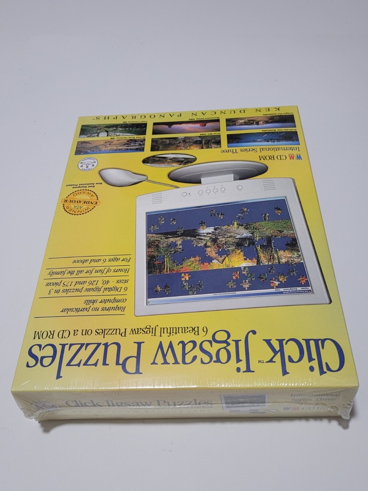 Click Jigsaw Puzzles Big Box Windows Macintosh Software CD Rom Ken Duncan NEW