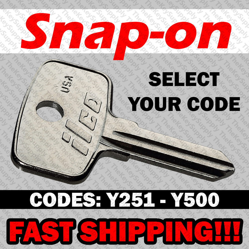 Snap on Tool Box Key Replacement Cut to your Code Y251 - Y500