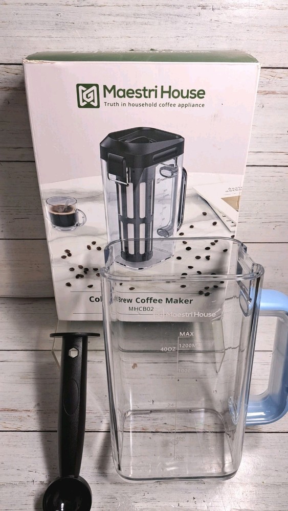 Compact Cold Brew Coffee Maker, 40oz Iced Tea and Coffee Maker Brewer Missing