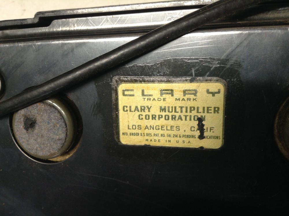 Vintage Clary Adding Machine