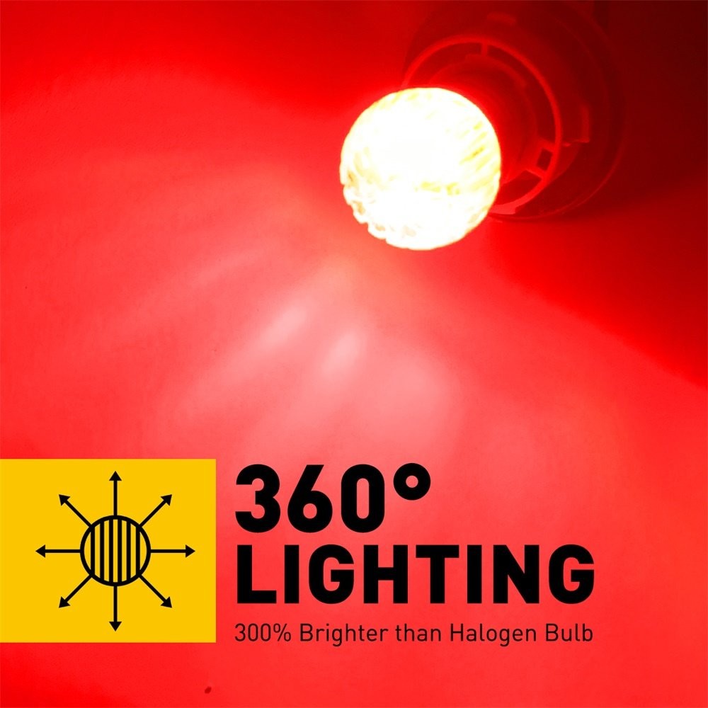 4x 1157 LED Warning Brake Stop Light Tail Light Red Light Bulb CANbus Error Free