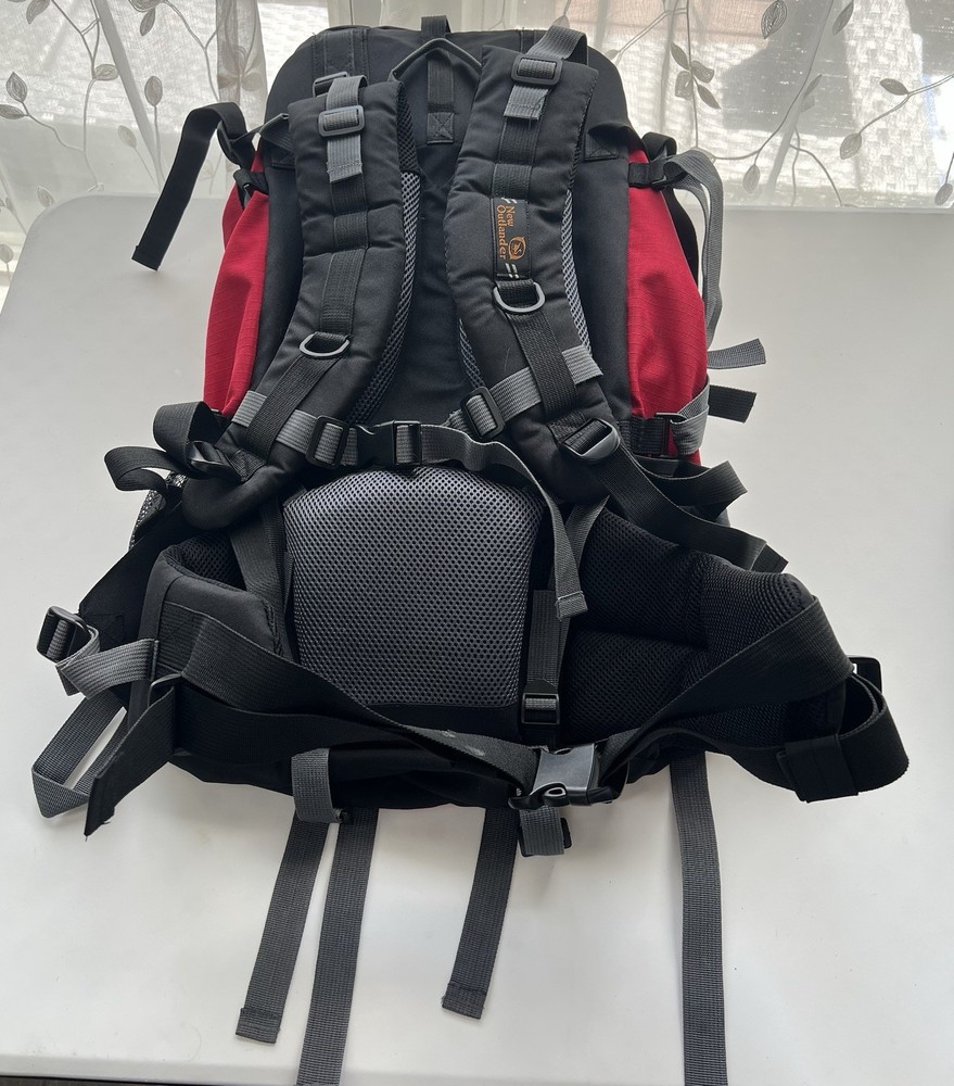 Outlander Extreme 80 Hiking Backpack Red Gray Reflective
