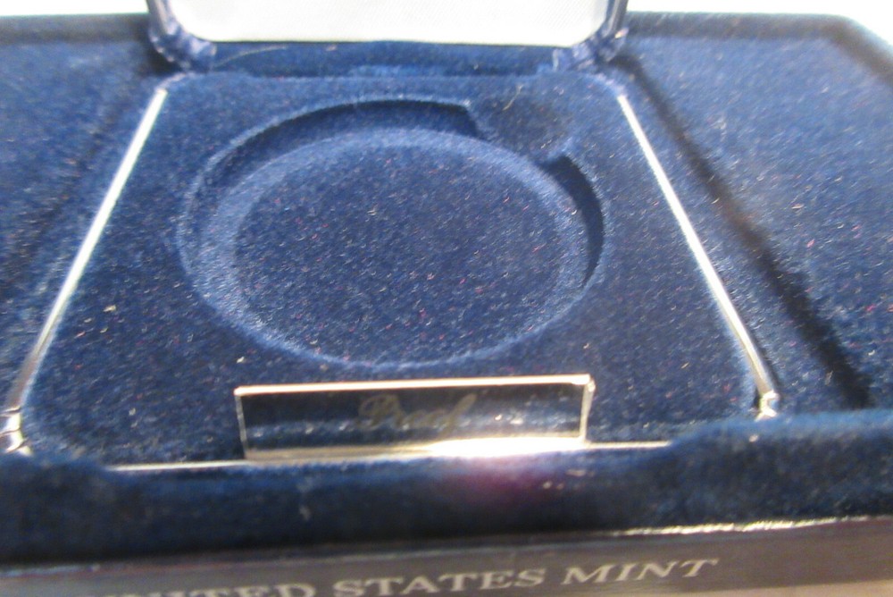 EMPTY BOX & COA for 1994 U.S. Capitol Bicentennial Proof Silver Dollar