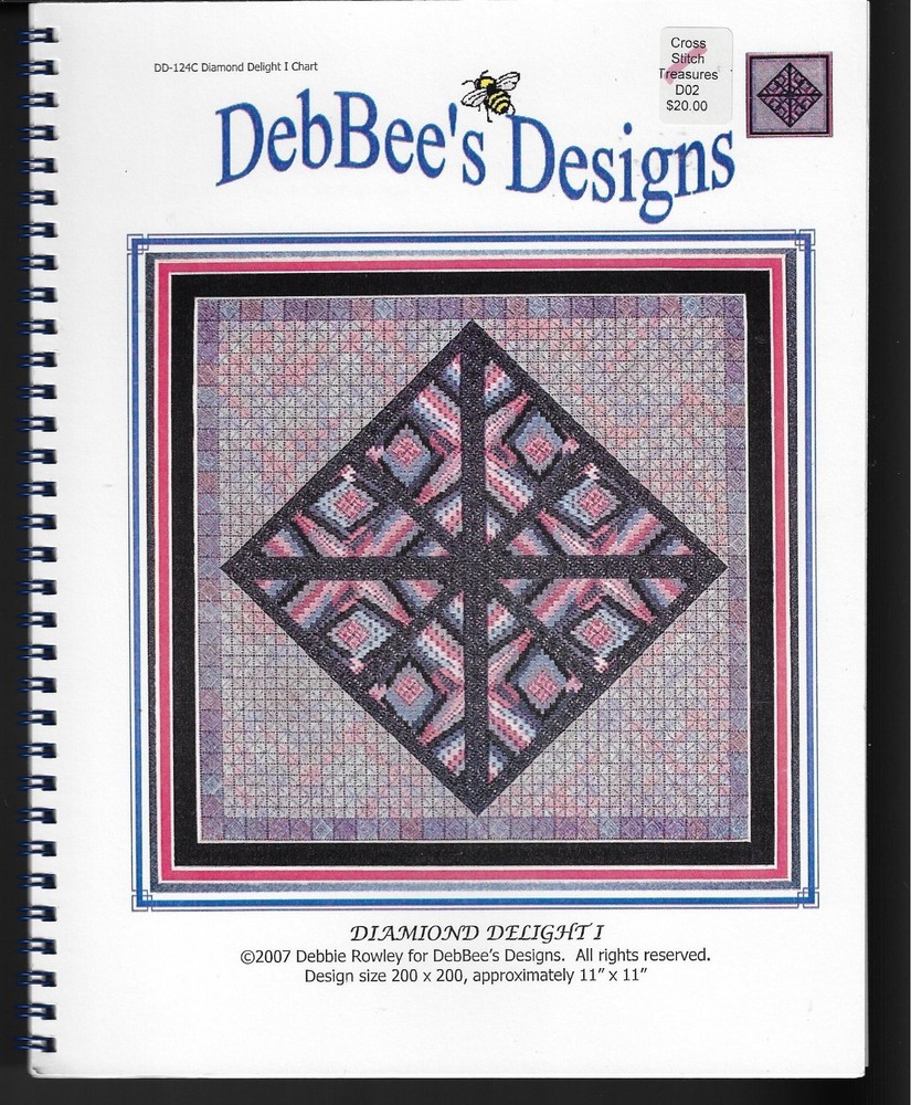 DebBee’s Designs DD-124C- Diamond Delight I-  Needlepoint Canvaswork-New