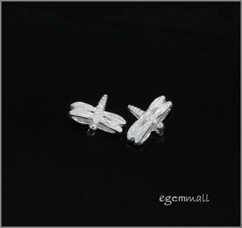 4 Sterling Silver Dragonfly Connector Spacer Beads #51580