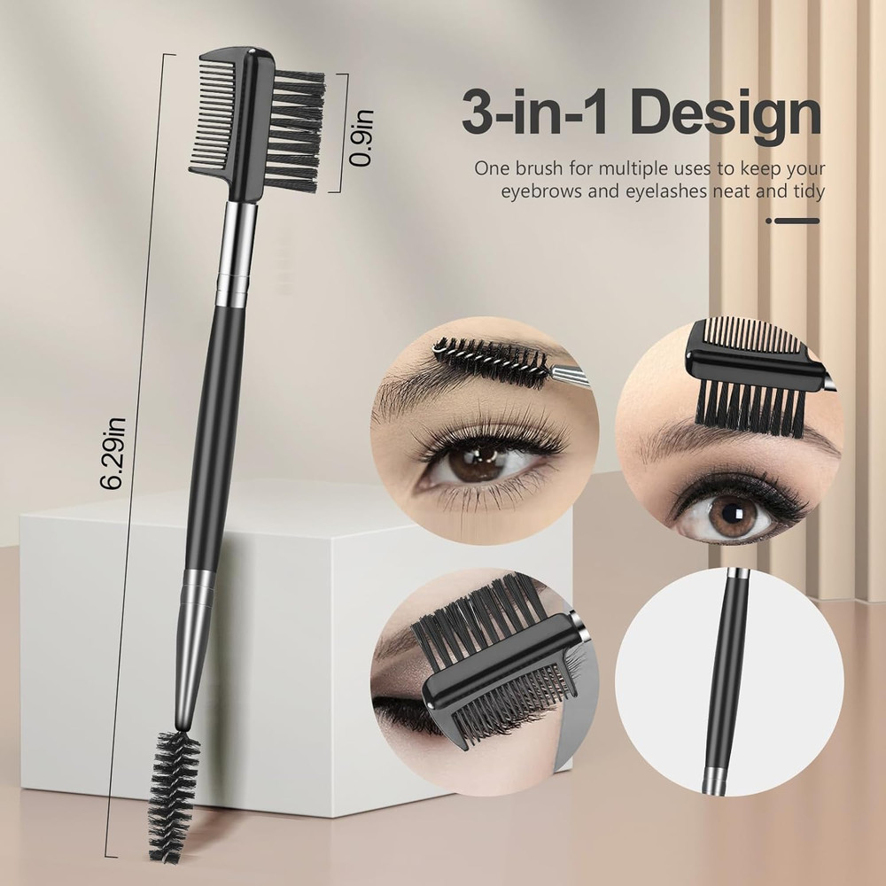 Eyelash Comb Lash Separator Tool Brow Brush & Lash Spoolie Professional Eye Make