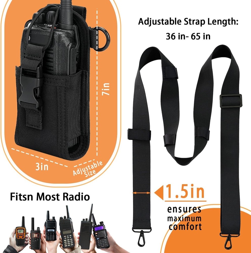 Firefighter Radio Strap Set with Mic Holder-