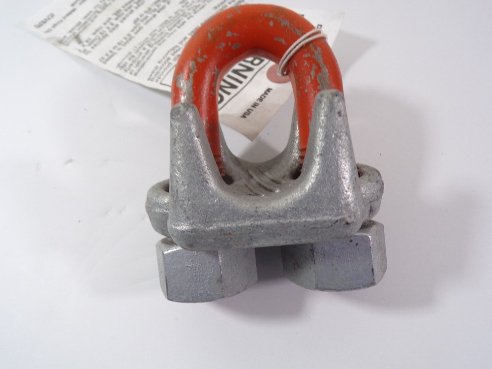 WIRE ROPE CLIPS 7/8" NEW -  CM BIG ORANGE