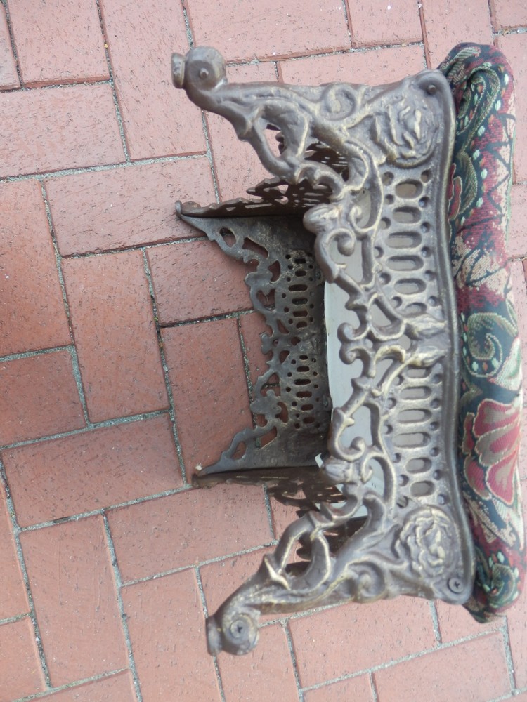 Vintage Cast Iron Footstool 14" x 9"