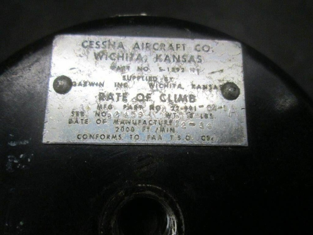 S-1392-N1 Garwin Vertical Speed Indicator