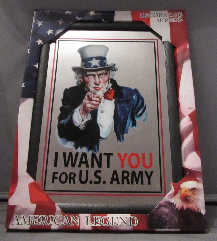 Mirror Uncle Sam pub/bar, mancave, home decoration