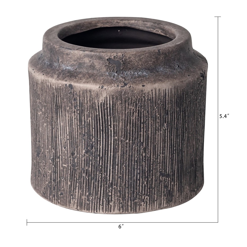 (4 pack) Pottery 6" Alexander Ceramic Planter, Brown