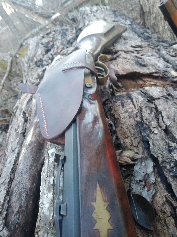 Cow's Knee Leather Lock & Pan Cover Flintlock