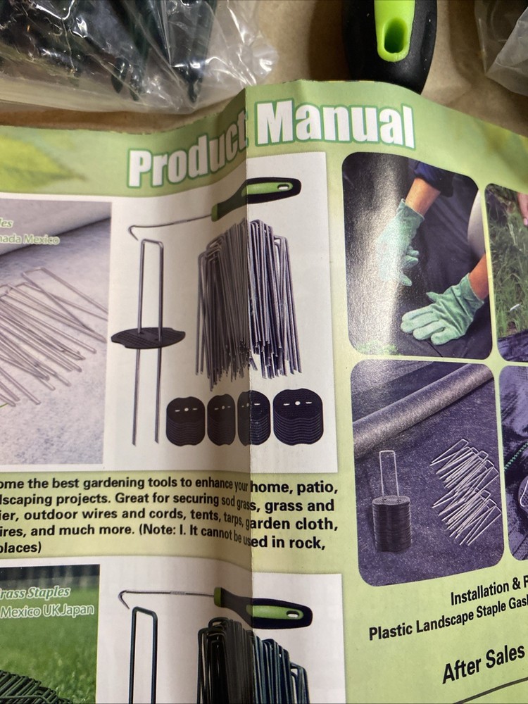 Artificial Turf Stakes Staples 50pcs plus Buffer Weed Stop Washers for Grass New