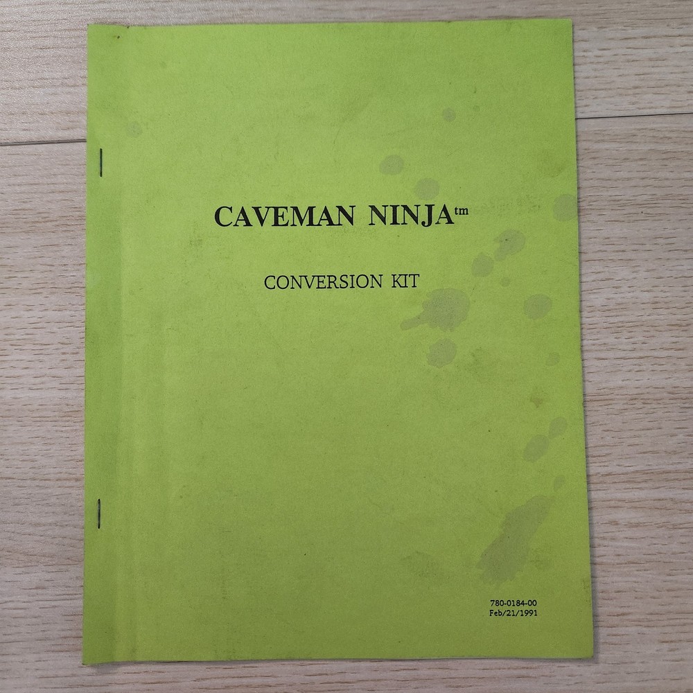 CAVEMAN NINJA Conversion Kit Manual Data East 1991