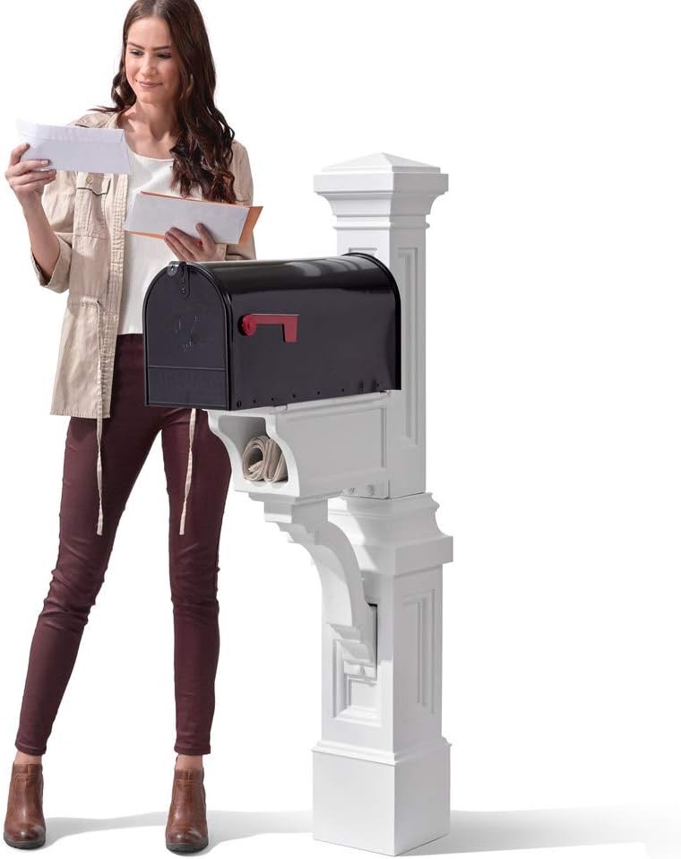 Step2 Atherton Mailbox Post, Mailbox Not Included, Classic White