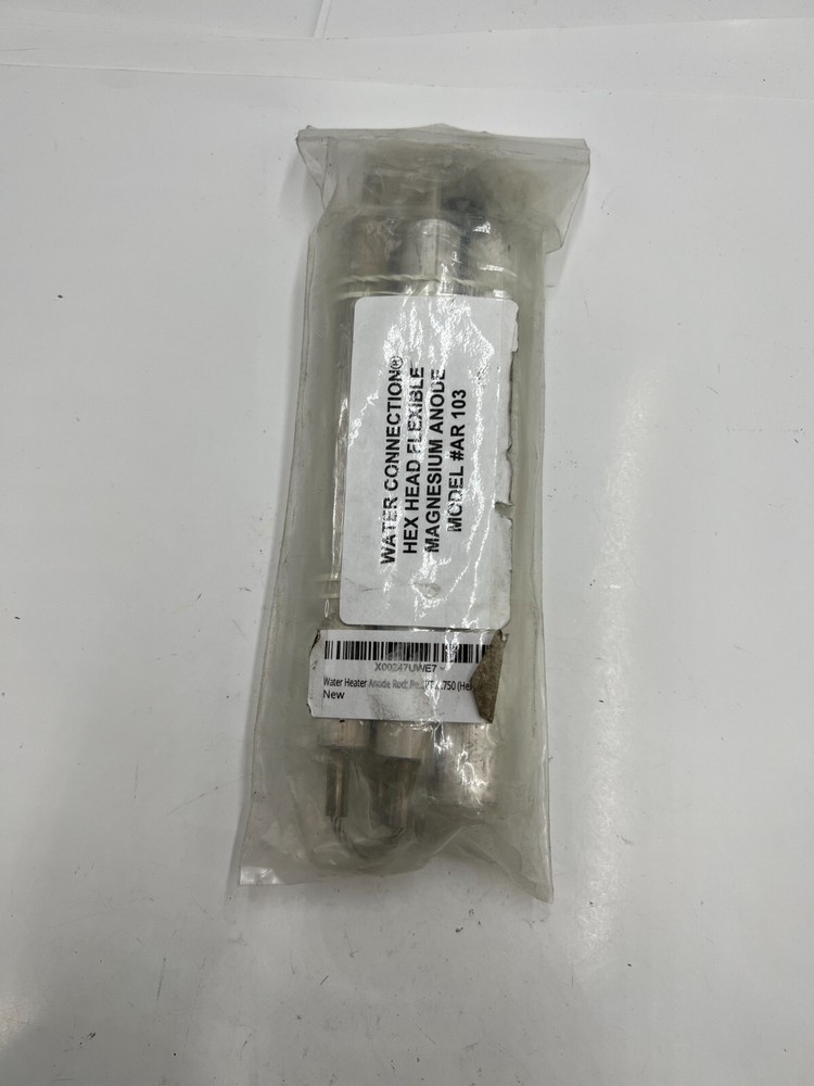 WATER CONNECTION, HEX HEAD FLEXIBLE MAGNESIUM ANODE MODEL #AR 103