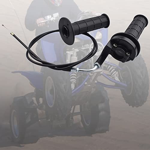 Twist Throttle Accelerator Handle Grips and Bent Cable Set for 50cc 110cc