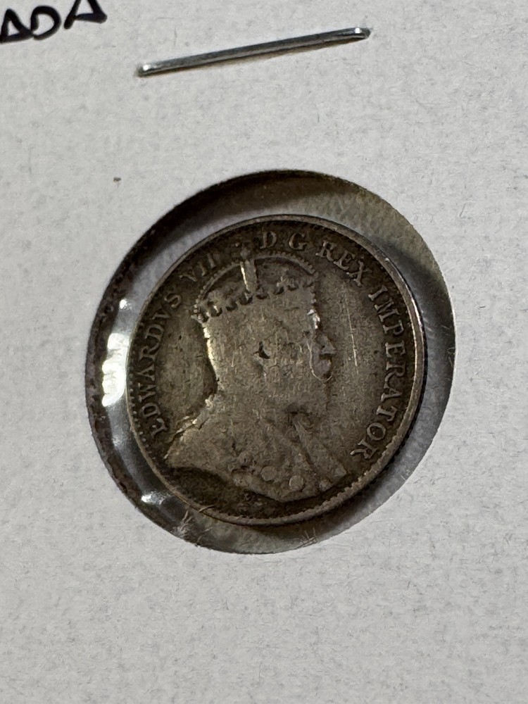 1905 Canada 5 Cents Silver Coin