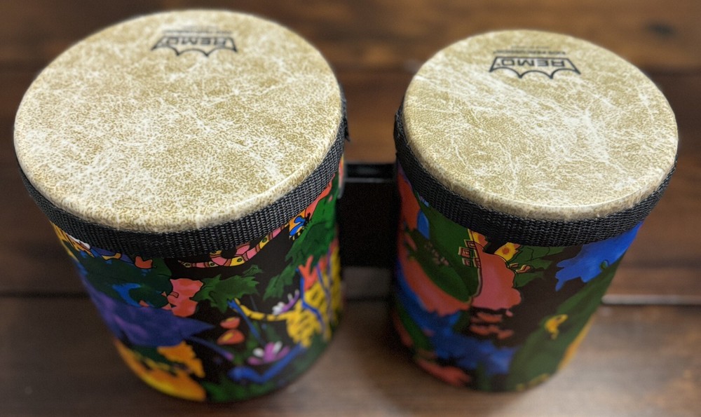 Remo Bongo Drum Set Kids Learning Percussion Music Jungle