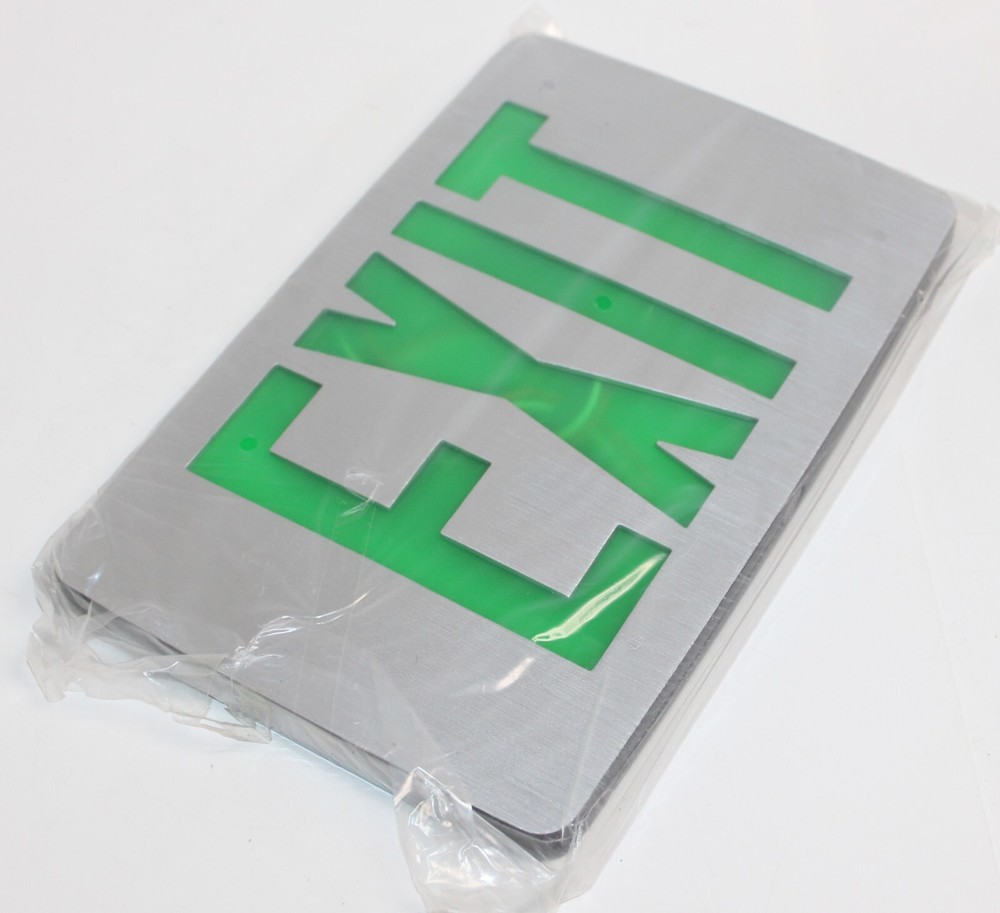 8 Pack Envoy Lighting LED Emergency Exit Sign, Green Letter, Battery Back-up