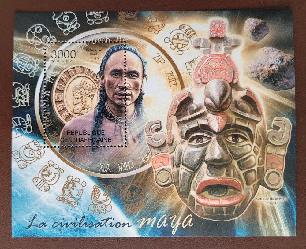 Rep Central African 2012 / Mayan Civilization / 1v ms