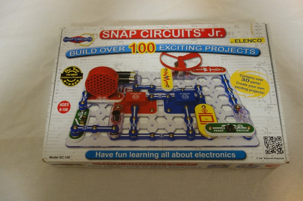 Elenco Snap Circuits Jr. SC-100 Electronics Exploration Kit 100% Complete