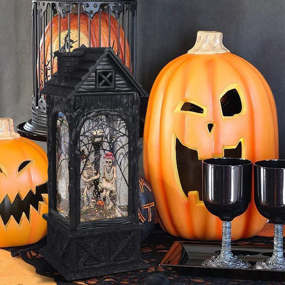 Halloween Ghost Projection Snow Globe Lantern � Lighted, Timer & Battery/Plug-In