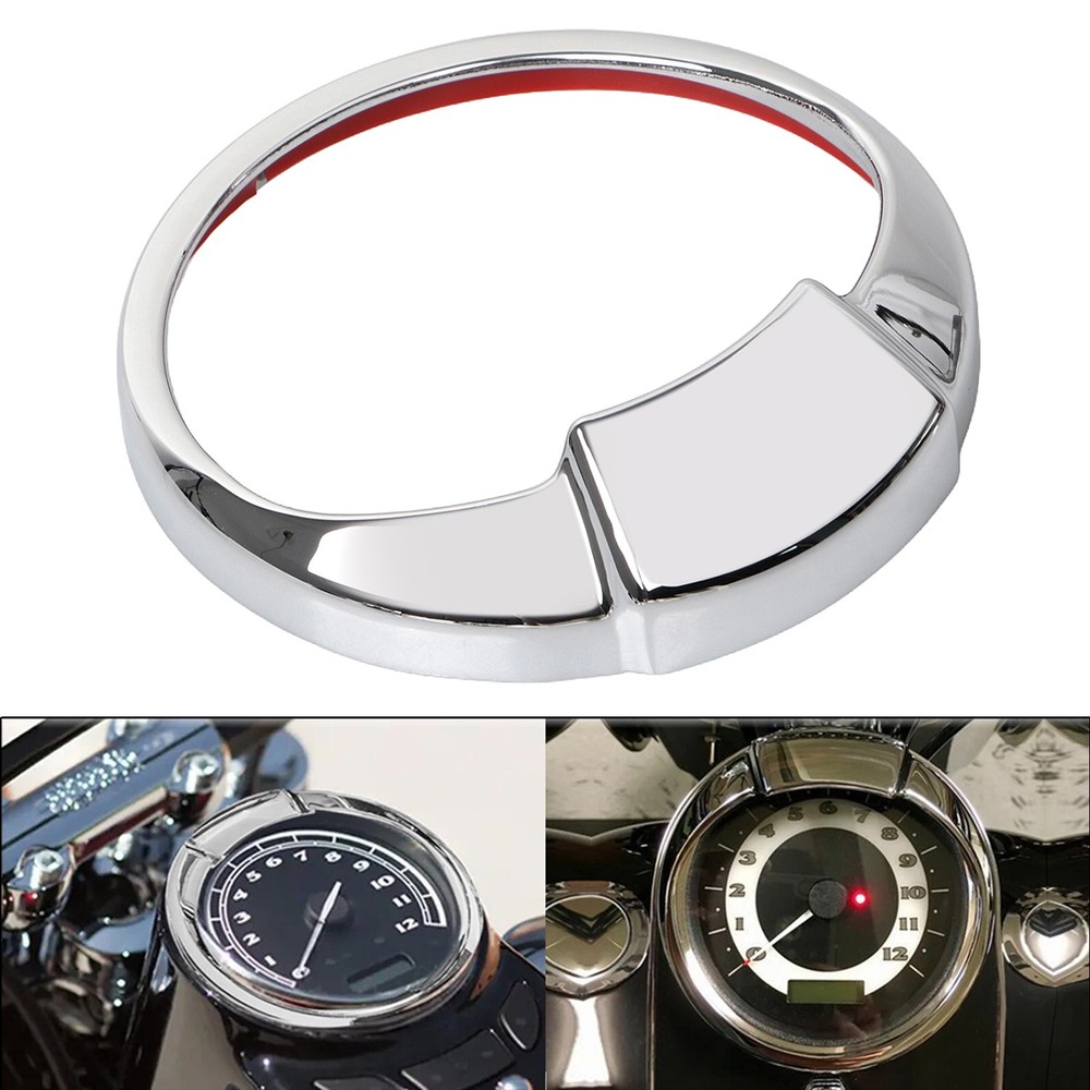 5" Chrome Speedometer Trim Ring Visor For Harley Dyna Heritage Softail/Springer