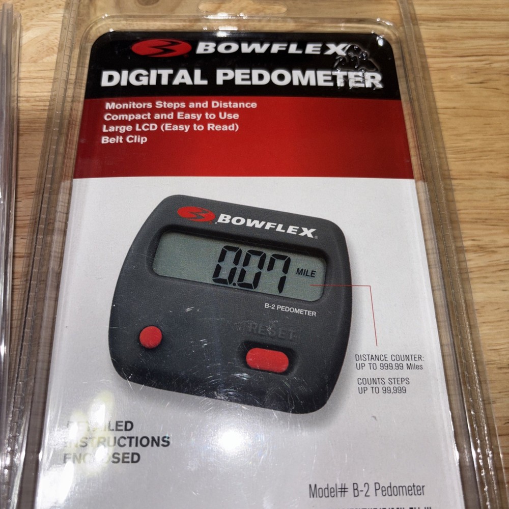 Set Of 2 Digital Pedometers-AARP&Bowflex