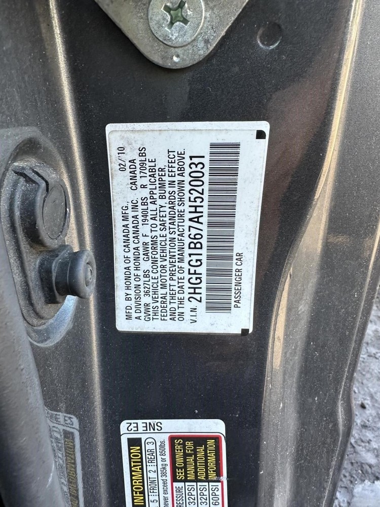 CIVIC 2010 Glove Box OEM